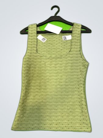 Green Ribbed Tank Top