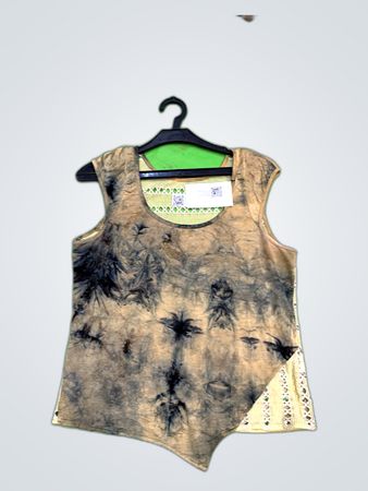 Unbranded Tie-Dye Lace Detail Tank Top