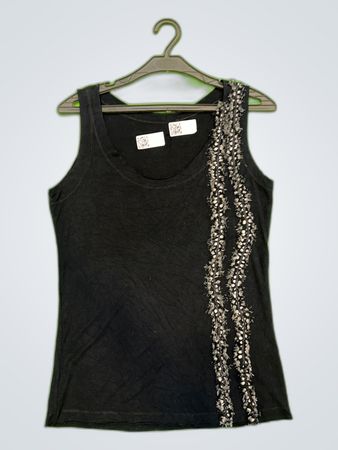 Unbranded Black Embellished Tank Top