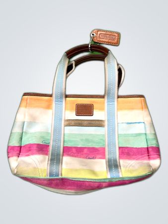 Coach Striped Handbag
