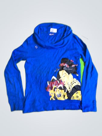 Mojito Blue Long-Sleeve Hooded Sweatshirt
