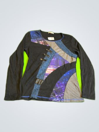Kalisson Patchwork Long-Sleeve Top