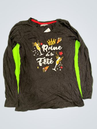 Black Long Sleeve T-Shirt with Graphic
