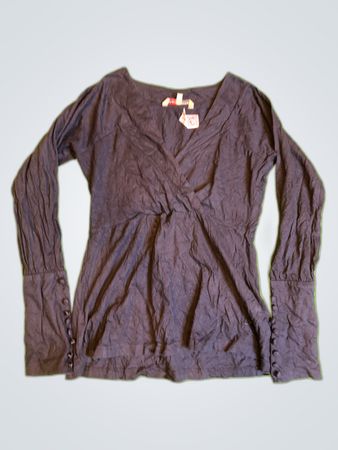 Red Code Gray Long-Sleeve Top