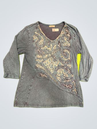 Abea Gray Long-Sleeve Top