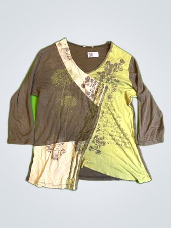 Unbranded Floral Patchwork Long-Sleeve Top