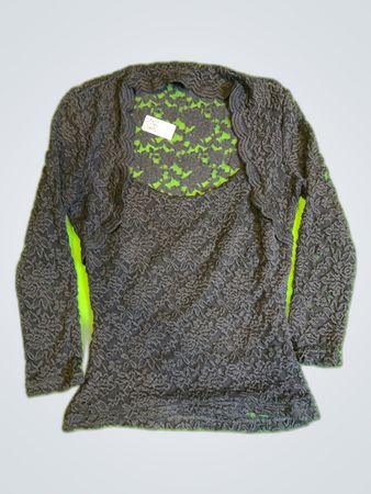 Grey Lace Top
