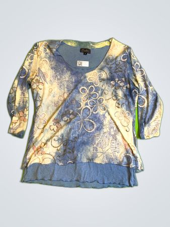 Ecoline Blue Floral Blouse