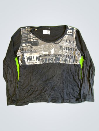 H&M Graphic Print Long-Sleeve Top