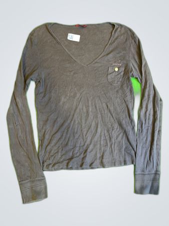 Guess Long-Sleeve V-Neck Top
