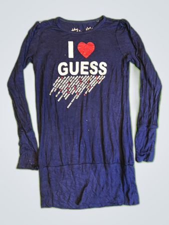 Guess I Love Guess Graphic Long Sleeve Top