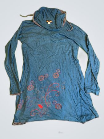 Adyn Embroidered Cowl Neck Hoodie