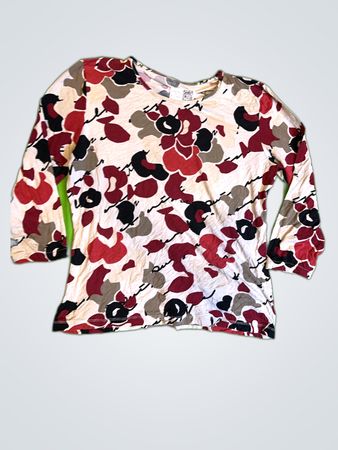 Unbranded Floral Print Long-Sleeve Top