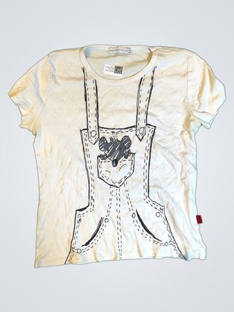 Cache Cache Graphic Overalls Print T-Shirt