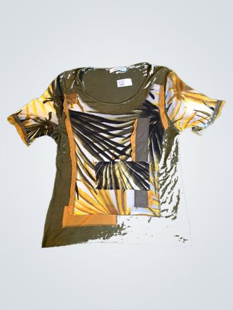 Christine Laure Printed Short Sleeve Top