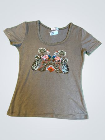 Brown Graphic T-Shirt