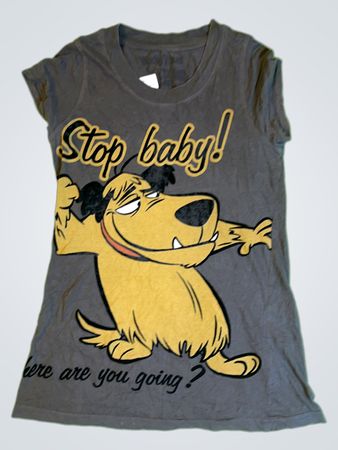 T-Shirt with Cartoon Dog Graphic