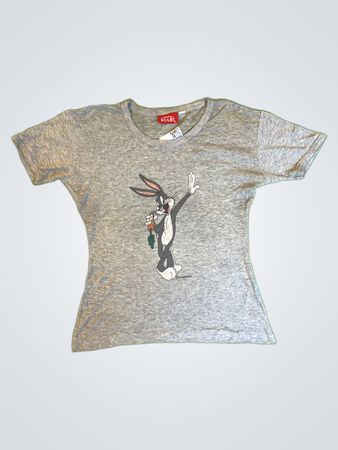 Kiabi Gray T-Shirt with Cartoon Character