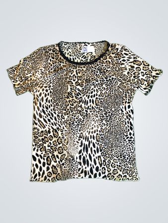 Unbranded Leopard Print Short Sleeve Top