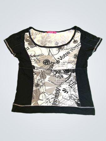 Black and White Graphic T-Shirt