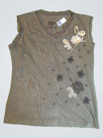 Lucchhini Collection Gray Sleeveless Top