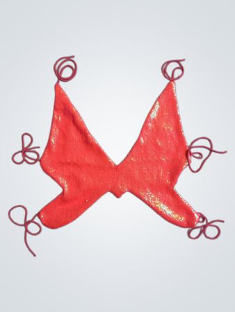 Upcycled Hot Pink Sequin Triangle Bralette