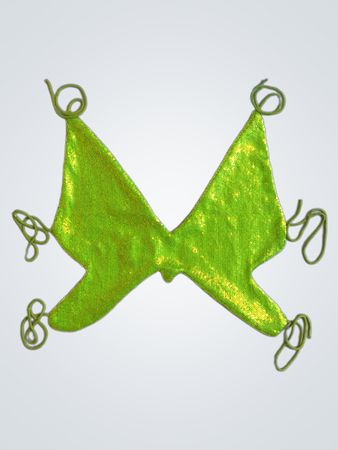 Upcycled Green Triangle Bikini Top