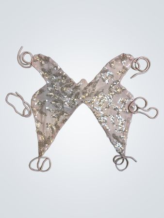 Upcycled Pink Sequined Triangle String Bikini