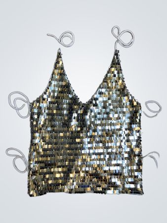 Upcycled Sequin Top