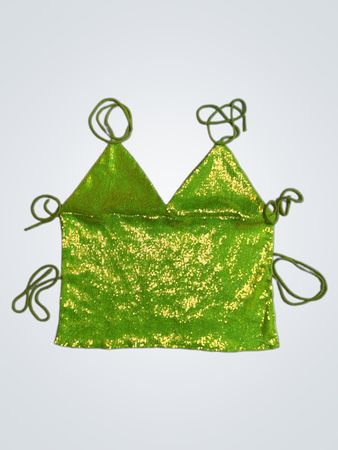 Upcycled Green Sequin Top