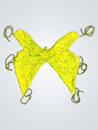 Upcycled Unbranded Neon Green Sequin Bralette