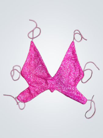 Upcycled Pink Bikini Top