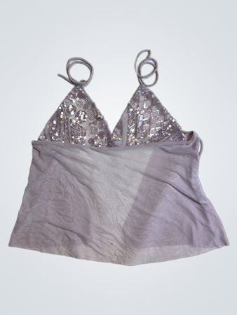 Upcycled Purple Sequined Top