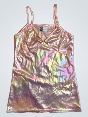 Upcycled Iridescent Pink Tank Top
