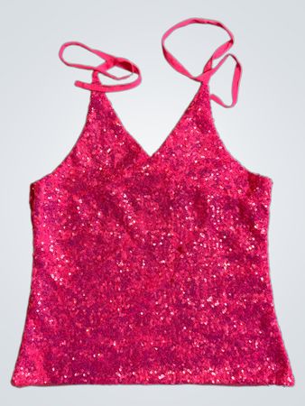 Upcycled Pink Sequined Top