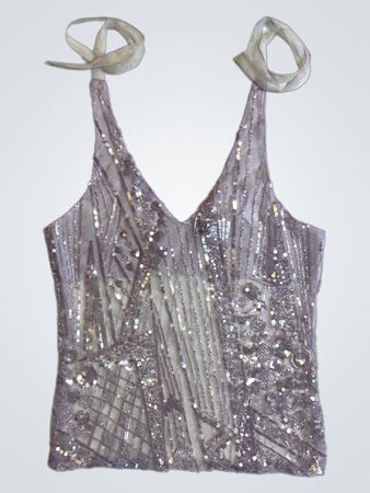 Upcycled Sequined Purple Top