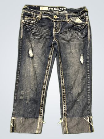 rue21 Distressed Low-Rise Flare Jeans