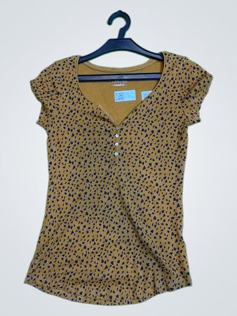 Camaèu Essential Brown Printed Top