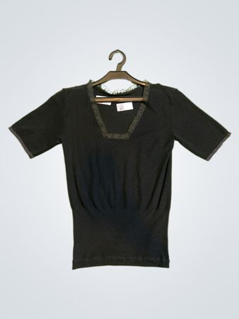Black Short Sleeve Top
