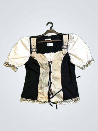 Black and White Corset Top