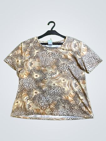 Brown and Tan Animal Print Shirt