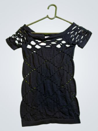 Black Crochet Top