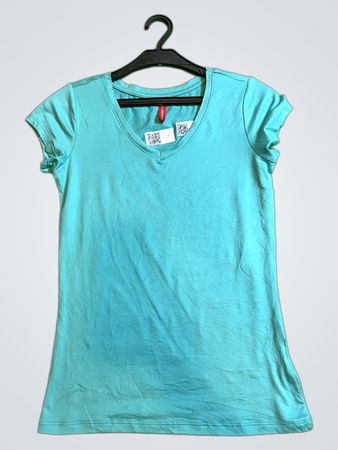 Emme Jordans Teal V-Neck T-Shirt