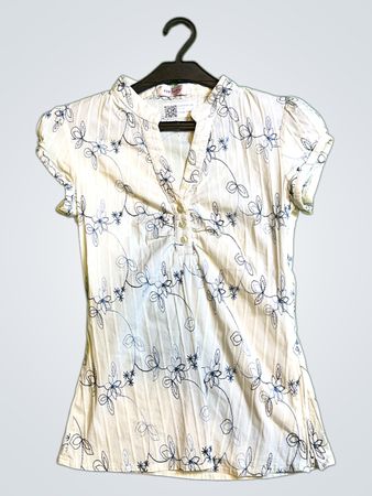 Orsay Women's White Floral Print Blouse