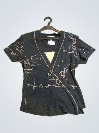 affinités Women's Black Short Sleeve Top