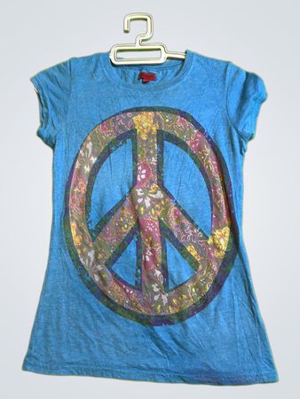 Blue Peace Sign T-Shirt