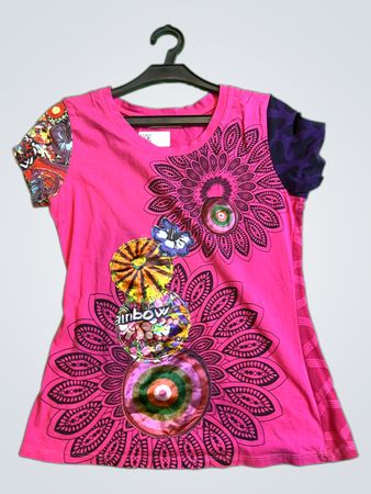 Ha-Lie Pink Graphic T-Shirt
