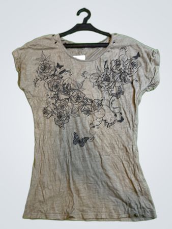 Mystic Gray Floral T-Shirt