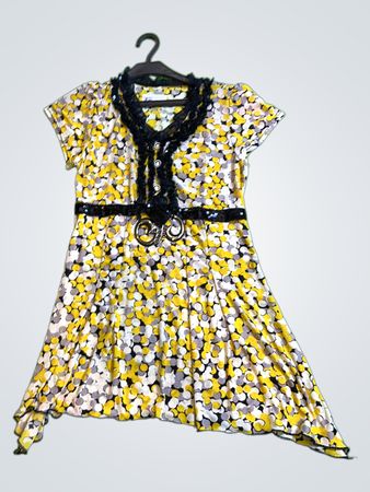 Unbranded Yellow Floral Print Tunic Dress