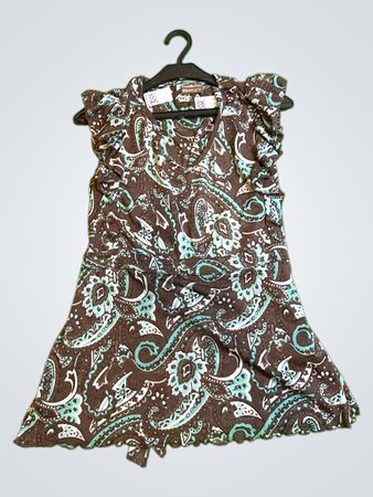 Braunes Paisley-Kleid